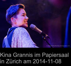 Kina Grannis im Papiersaal in Zürich am 2014-11-08