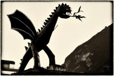Grisu the little dragon, seen in Sargans