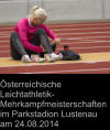 Österreichische Leichtathletik-Mehrkampfmeisterschaften im Parkstadion Lustenau am 24.08.2014